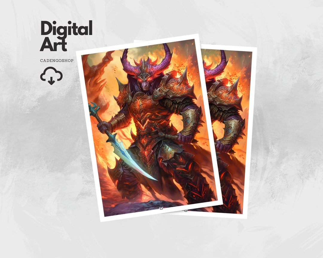 Digital Sleeve Demonslayer Magic the Gathering Style Etsy