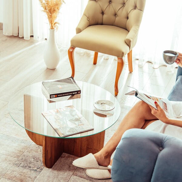 Glass Coffee Table Etsy