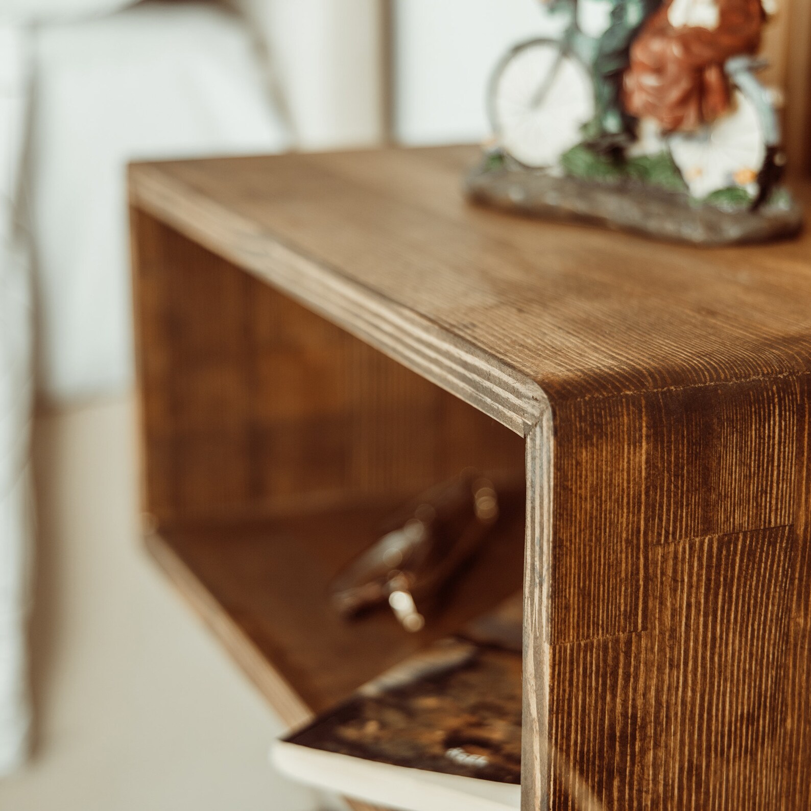 Solid Wood Floating Nightstand Floating Bedside Tables Mid Etsy UK