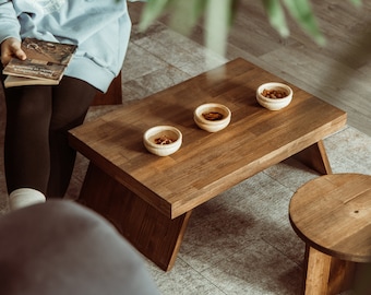 Japanese low table, Kang table, solid wood, small table, sitting small coffee table, tea table