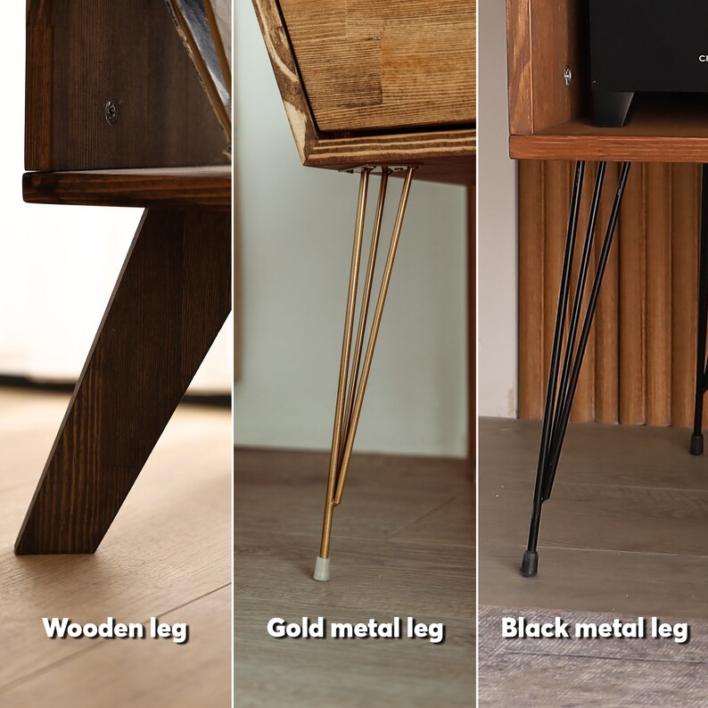 Large Record Player Stand Mcm Turntable Stand Solid Wood Etsy UK