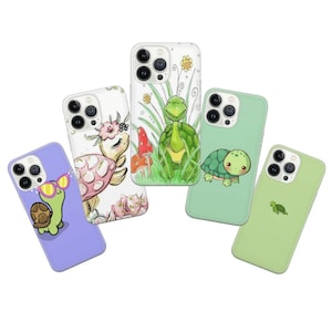 Turtle Phone Case Reptile Cover for iPhone 14 13 12 Pro 11 XR 8 7, Samsung S23 S22 A73 A53 A13 A14 S21 Fe S20, Pixel 7 6A