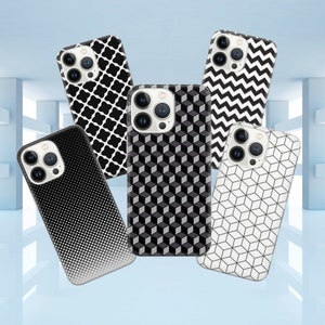 Abstract Phone Case Geometric Cover for iPhone 14 13 12 Pro 11 XR 8 7, Samsung S23 S22 A73 A53 A13 A14 S21 Fe S20, Pixel 7 6A