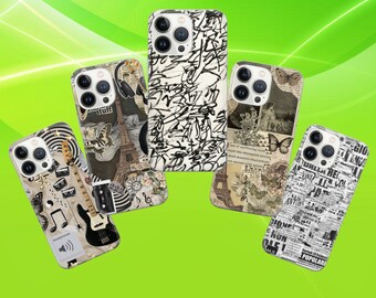 Retro Handyhülle Music Cover für iPhone 14 13 12 Pro 11 XR 8 7, Samsung S23 S22 A73 A53 A13 A14 S21 Fe S20, Pixel 7 6A