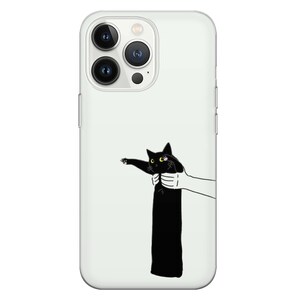 Black cat Phone Case Feline Cover for iPhone 14 13 12 Pro 11 XR 8 7, Samsung S23 S22 A73 A53 A13 A14 S21 Fe S20, Pixel 7 6A image 3