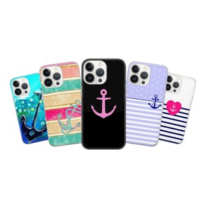 Maritime Phone Case Heart Cover for iPhone 15 14 13 12 Pro 11 XR 8 7, Samsung S23 S22 A73 A53 A13 A14 S21 Fe S20, Pixel 8 7 6A