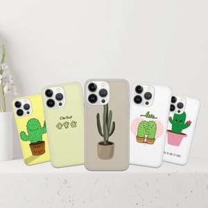 Succulent Phone Case Cactus Cover for iPhone 14 13 12 Pro 11 XR 8 7, Samsung S23 S22 A73 A53 A13 A14 S21 Fe S20, Pixel 7 6A