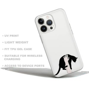Black cat Phone Case Feline Cover for iPhone 14 13 12 Pro 11 XR 8 7, Samsung S23 S22 A73 A53 A13 A14 S21 Fe S20, Pixel 7 6A image 8