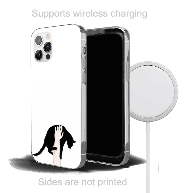 Black cat Phone Case Feline Cover for iPhone 14 13 12 Pro 11 XR 8 7, Samsung S23 S22 A73 A53 A13 A14 S21 Fe S20, Pixel 7 6A image 7