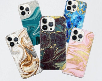 Textured Marbled Phone Case Quartz Cover for iPhone 14 13 12 Pro 11 XR 8 7, Samsung S23 S22 A73 A53 A13 A14 S21 Fe S20, Pixel 7 6A