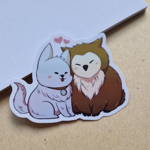 BG3 Scratch & Owlbear Cub - Cute Vinyl Sticker