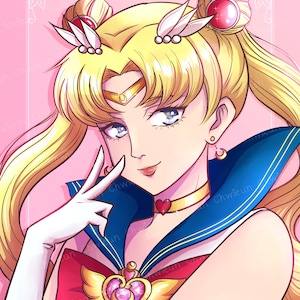 Portrait Art Print [A4] - Tsukino Usagi : Sailor Moon
