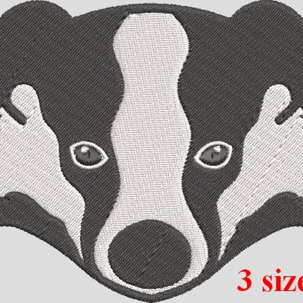 Badger embroidery design (3 sizes)