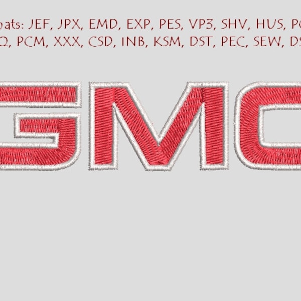 GMC embroidery design (3 sizes)