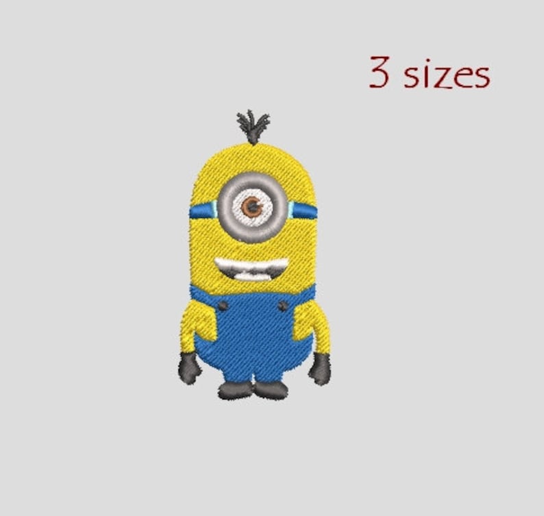 Minion Embroidery Design Etsy