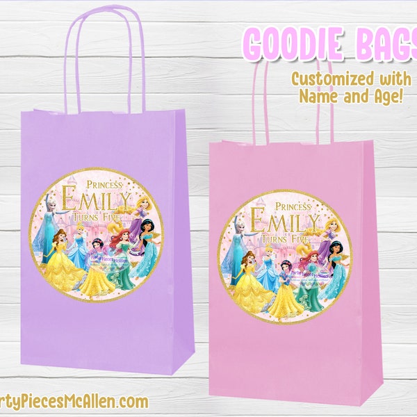 Prinzessin Goodie Bags, Prinzessin Candy Bags, Prinzessin Party Favor Bags, Prinzessin Geburtstagsfeier