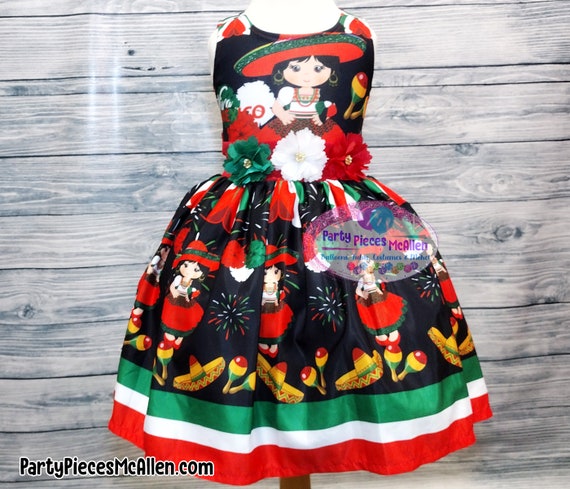 Girls Mexican Dress Girls Charra Dress Kids Mexican Party Dress Black Mexican Fiesta Dress Viva Mexico Dress Etsy Canada