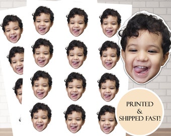 Custom Photo Face Stickers, Photo Custom Stickers, Bachelor Face Stickers, Birthday Stickers, Bachelorette Face Stickers