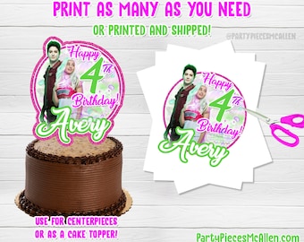 Digital Zombies 2 Cake Topper, Digital Zombies 2 Centerpiece, Zombies 2 Party, Zombies 3 Party Printable, Addison and Zed Party