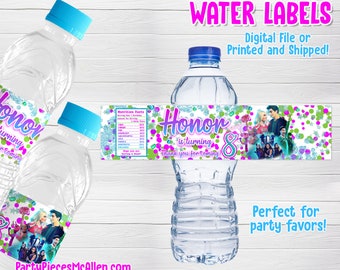 Zombies 3 Water Labels, Zombies Party Digital Files, Addison Party Labels, Zombies 3 Party, Zombies 3 Custom Labels