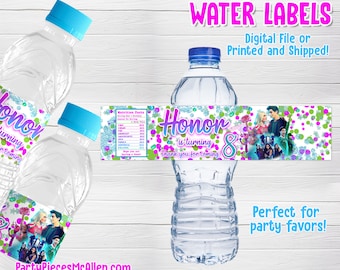 Zombies 3 Water Labels, Zombies Party Digital Files, Addison Party Labels, Zombies 3 Party, Zombies 3 Custom Labels