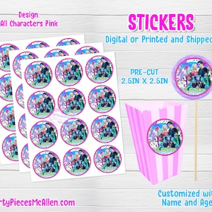 Zombies 3 Round Labels, Zombies 3 Party Supplies, Zombies 3 Digital File, Zombies 3 Stickers