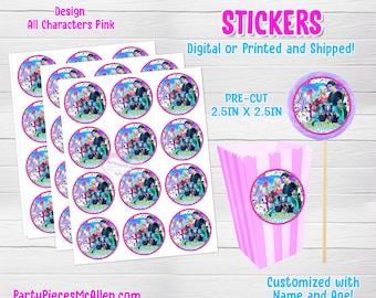 Zombies 3 Round Labels, Zombies 3 Party Supplies, Zombies 3 Digital File, Zombies 3 Stickers