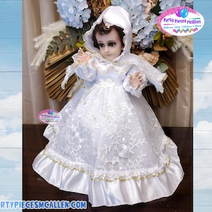 Vestidito Niño Dios, Vestidito Niño Bautizo, Ropon Niño Dios, Bautismo Niño Jesús Vestido, Niño Jesús Vestido
