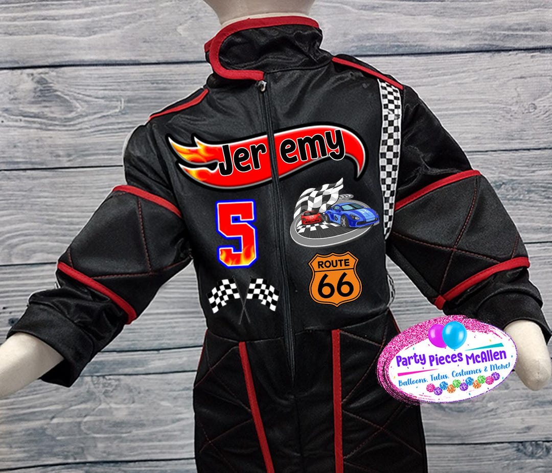 Boys Racer Suit, Boys Racecar Costume, Boys Racer Jumpsuit, Racer Party ...