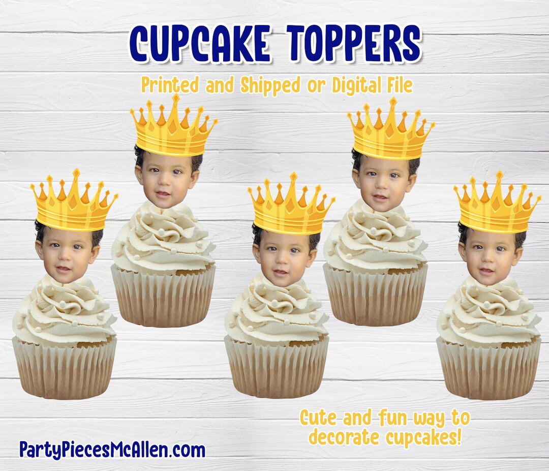 Royal Cupcake Toppers, Royal Birthday Party Supplies, Royal Party, Customized Prince Cupcake ...