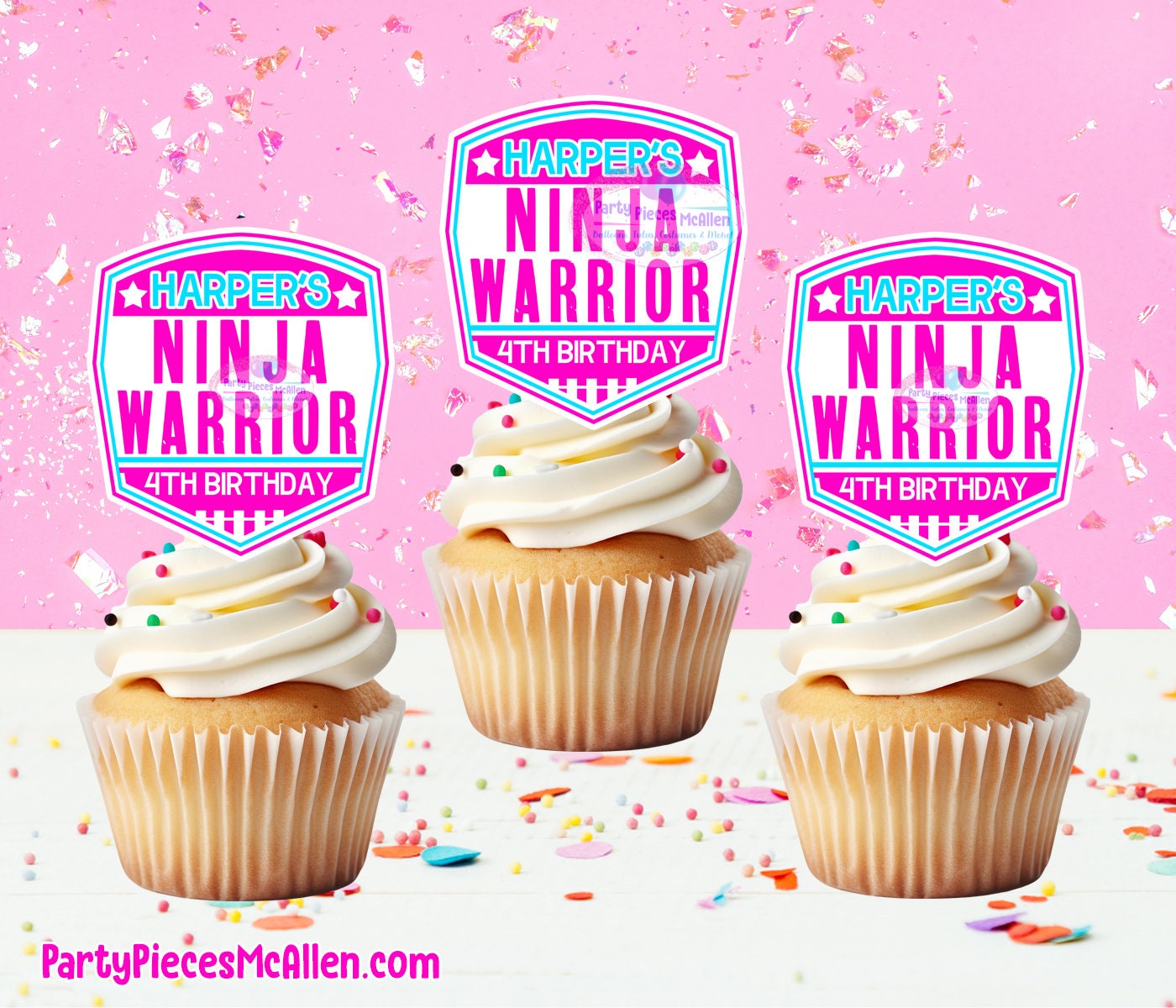 Ninja Geburtstag Dekoration Set – Banner, Kuchenaufsatz, Cupcake-Deko & Luftballons | Perfekt Für Kinderpartys