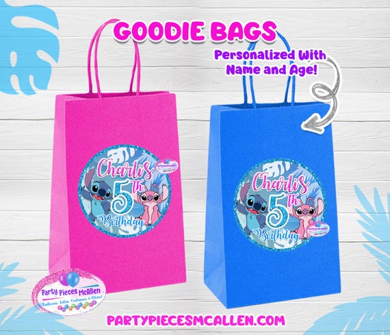Stitch and Angel Goodie Bags, Stitch and Angel Candy Bags, Stitch