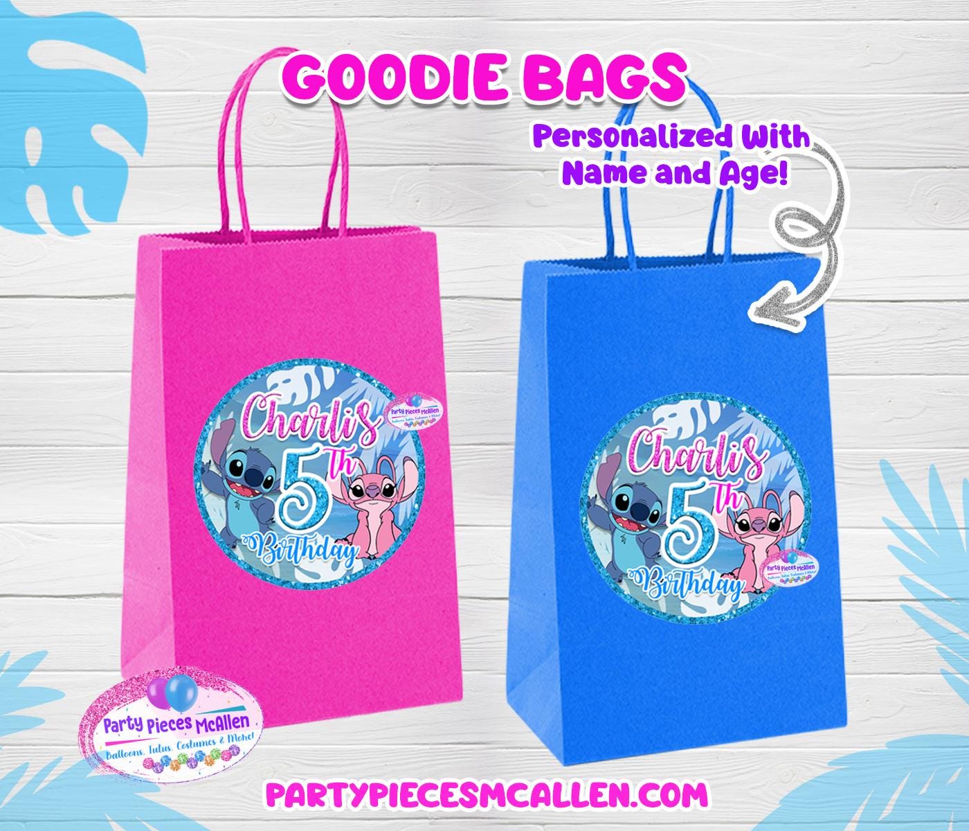 Stitch and Angel Goodie Bags, Stitch and Angel Candy Bags, Stitch