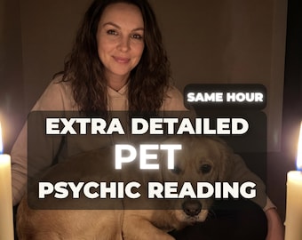 Lecture psychique d'animaux de compagnie, Tarot sur la communication animale, Comprendre votre chien, chat, oiseau, analyses sur les émotions et le bien-être des animaux de compagnie, rapport PDF Same HOUR