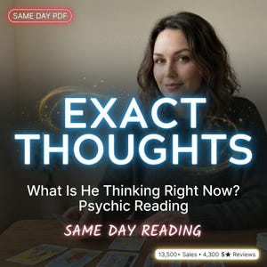 Lettura psichica dei loro pensieri e sentimenti esatti / Cosa stanno pensando di te in questo momento / PDF in giornata