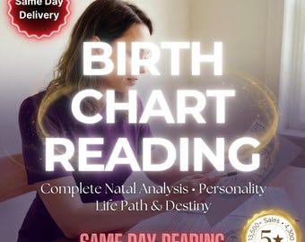 Birth Chart Reading | Complete Natal Astrology Analysis, Personality Life Path, Zodiac Planets | Same Day PDF