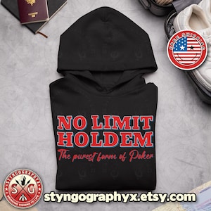 Poker Hoodie | Texas Holdem | Poker Player gift | Casino Night Outfit | Present for Gamblers | cozy hooded sweatshirt | Gaming Apparel