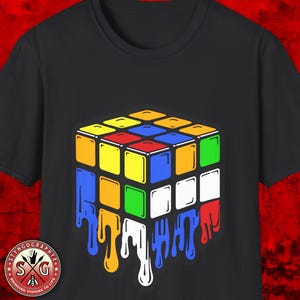 Rubik&#39;s Cube gift for him nerdy t shirt Speedcuber Tee Vintage Retro Geek outfit magic cube puzzle t-shirt