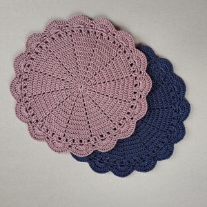 Crochet table mat, Handmade placemat, Table decor