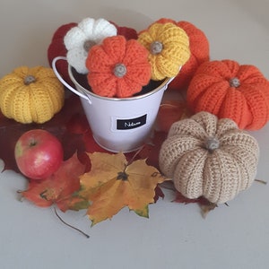 Handmade decorative crochet pumpkins, Handmade autumn decoration, Fall decor, mini-midi-maxi pumpkin