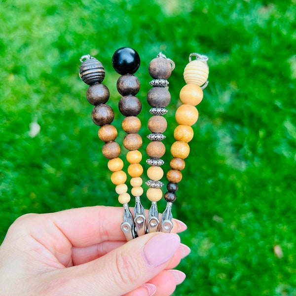 Mini Ombre Wood Smoking Clip Wand Keychain | Cigarette Holder | Gift for Smokers | Smoking Accessories