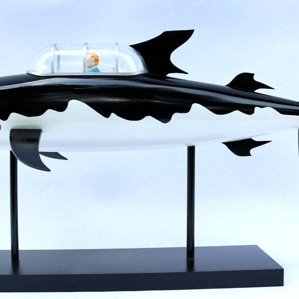 onderzeeërboot van hout en hars, model LE SHARK-TINTIN, lengte: 51 cm
