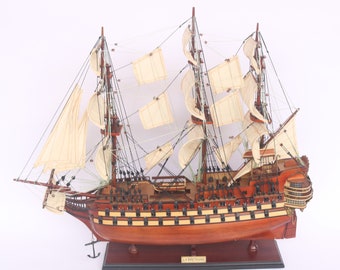 wooden boat model - BRETAGNE - length: 63 cm