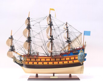 Prachtig houten modelschip - DE EENHOORN - KUIFJE - L: 62 cm - Nieuw voor 2025