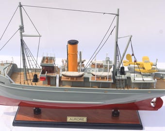 wooden ship model - L&#39;AURORE - TINTIN length: 60 cm