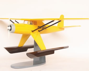 Very beautiful solid wood airplane model. THE GOLDEN CRAB - Length 80 cm