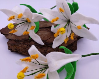 Lilie Filz Blumen Stiel