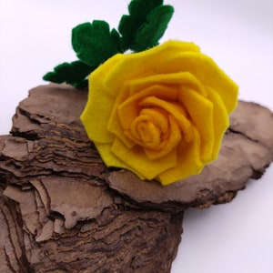 English Rose Felt Flower Stem