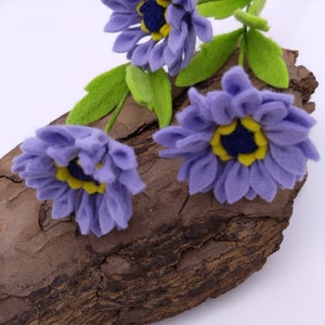 African Daisy Felt Flower Stem