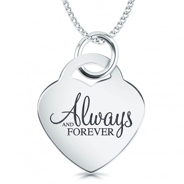 Personalised Always & Forever Necklace, 925 Sterling Silver